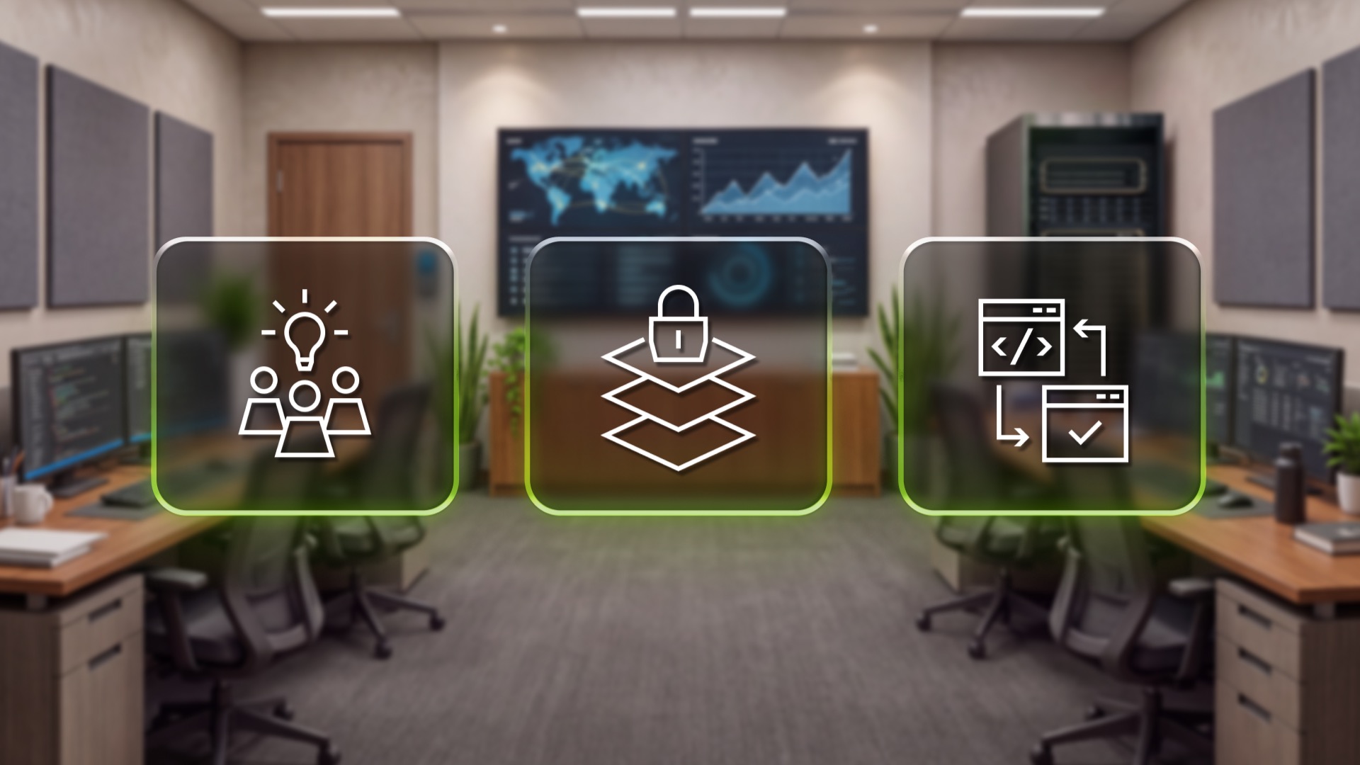 Illustration representing layered security controls for AI agents