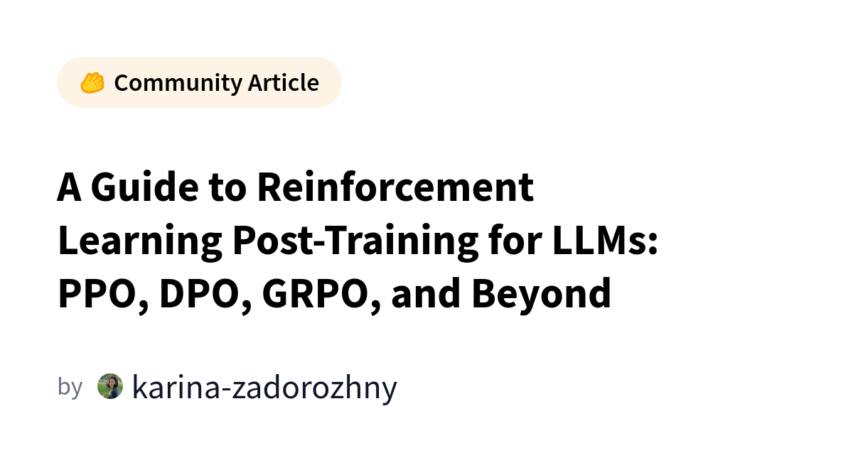 Ilustración de la guía de Karina Zadorozhny sobre el posentrenamiento de LLM